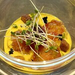 ラトリエ・ドゥ・ノト - 南瓜のスープに甘海老・バイ貝