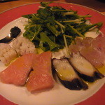 Bar MICHIya - この日のカルパッチョ盛り合わせ