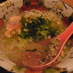 Bar MICHIya - この日の魚のアラでとった塩ラーメン