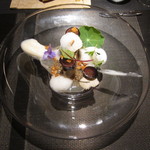 エクアトゥール - 冷製フォアグラのテリーヌ　長野パープルを添えて