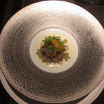 エクアトゥール - 鮑と中トロのタルタル仕立て