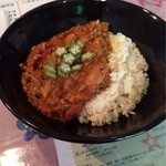 ステッラ - ひき肉と椎茸のカレー丼(｡>∀<｡)ﾉｼ