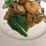 マッシュルーム - 海老とキノコと季節野菜のフリチュール