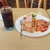 Heart Live Cafe - スペシャルスクランブルエッグトーストの朝食セット(880円)