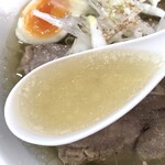 Menya Shokudou Ajito - 塩ラーメン　スープアップ