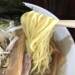 Menya Shokudou Ajito - 塩ラーメン　麺アップ