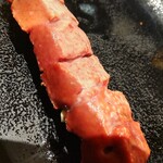 鳥茂 - 豚レバー横から