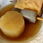 麦の杜 - 大根・こんにゃく・厚揚げ（どれも120円也）