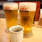 横綱とんかつ どすこい田中 - どすこい生ビール × 2