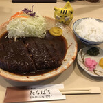 Tonkatsu Tachibana - Cかつ(ロース霜降り200g)1,680円＋小ライス160円