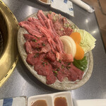 河伯菜館 - 上肉盛(上ロース、上カルビ)