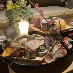 銀座 しのはら - 美しい盛り付けの八寸