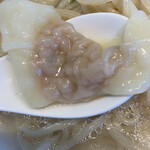 宍道湖しじみ中華蕎麦 琥珀 - 宍道湖しじみ中華蕎麦<塩>(1000円)にワンタン2個(100円)