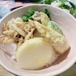 山ｃａｆｅ - 大根、筍、さつまいも、かき揚げ