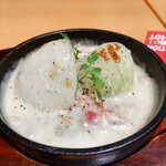 YEBISU BAR - 新玉葱のゴルゴンゾーラチーズ焼き