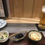 居食家咲 - お通しのヌタが美味しい！そして黒ラベル