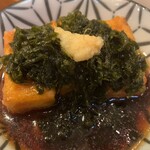 魚寿司 - アーサ揚出汁卵