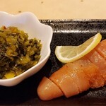 炭火野菜巻串と焼売 博多うずまき - あご落とし生明太子&辛子高菜