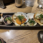 牡蠣・貝料理居酒屋 貝しぐれ - 焼き物5種盛り