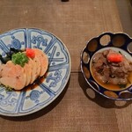 Shunsai Ohana - あん肝ポン酢、ナマコ酢