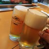 三恵 - 先ずはビールで乾杯です　( ^^)／▽☆▽＼(^^ ) チーン