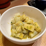 鮨一 - イカと竹の子の木の芽和え