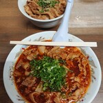 龍馬 - 激辛ラーメンと、豚めし