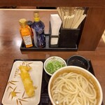 丸亀製麺 - 釜揚げ並340円+いか天160円