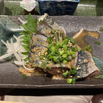 日本酒と生牡蠣 赤坂ソネマリ - 鯖は鮮度抜群