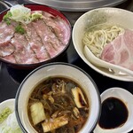 そば善 - 中華つけ麺中ビーフ丼