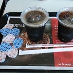 Makudonarudo - アイスコーヒー2個！シロップとミルクも2個ずつ！