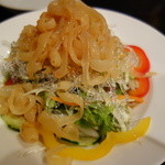 中国四川料理石林 - クラゲのヘルシーサラダ！クラゲが太くてびっくり