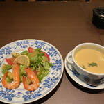 Kamakura Pasuta - 前菜とコーンスープ