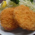 まるよし - 箸で切れるハムカツ（￥280）