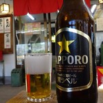 萩乃茶屋 - 大瓶ビール