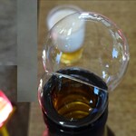 萩乃茶屋 - 大瓶ビールの泡