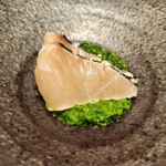 鮨 無垢/鮨 白銀 - サワラのたたき、菜の花の擦り流し