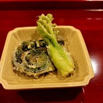 銀座 きた川 - 山菜天ぷら