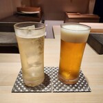 鮨 無垢/鮨 白銀 - ペアリング前のドリンクサービス