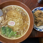 白浜屋 - 唐揚げらうめん特盛 唐揚げ別皿盛り 1,070円