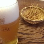 そば処 和邑 - 久しぶりのビール