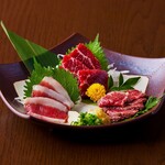 Assorted horse sashimi 3 pieces