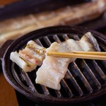 Grilled live conger eel