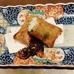 口福菜 亀吉 - 宮崎県産白魚と中国山椒の春巻き（¥650）（税込）