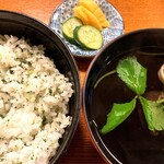 きく宗 - 菜めし・吸い物・香の物