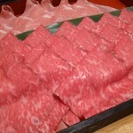 しゃぶしゃぶ　すき鍋　おもき - 松阪牛の赤身でしたが、充分なサシ入りでしたよー！