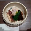Shungyo tatsumi - 料理写真:お通し。ホタルイカ、ワカメ、菜っ葉、何かの卵、フグ。