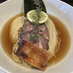 らぁ麺や 嶋 - 特製鰹昆布水つけ麺（大盛り）