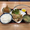 越前 - 料理写真:豚ロース生姜焼き定食900円アジフライ付き