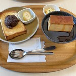 喫茶七番 - 小倉トースト、プリン